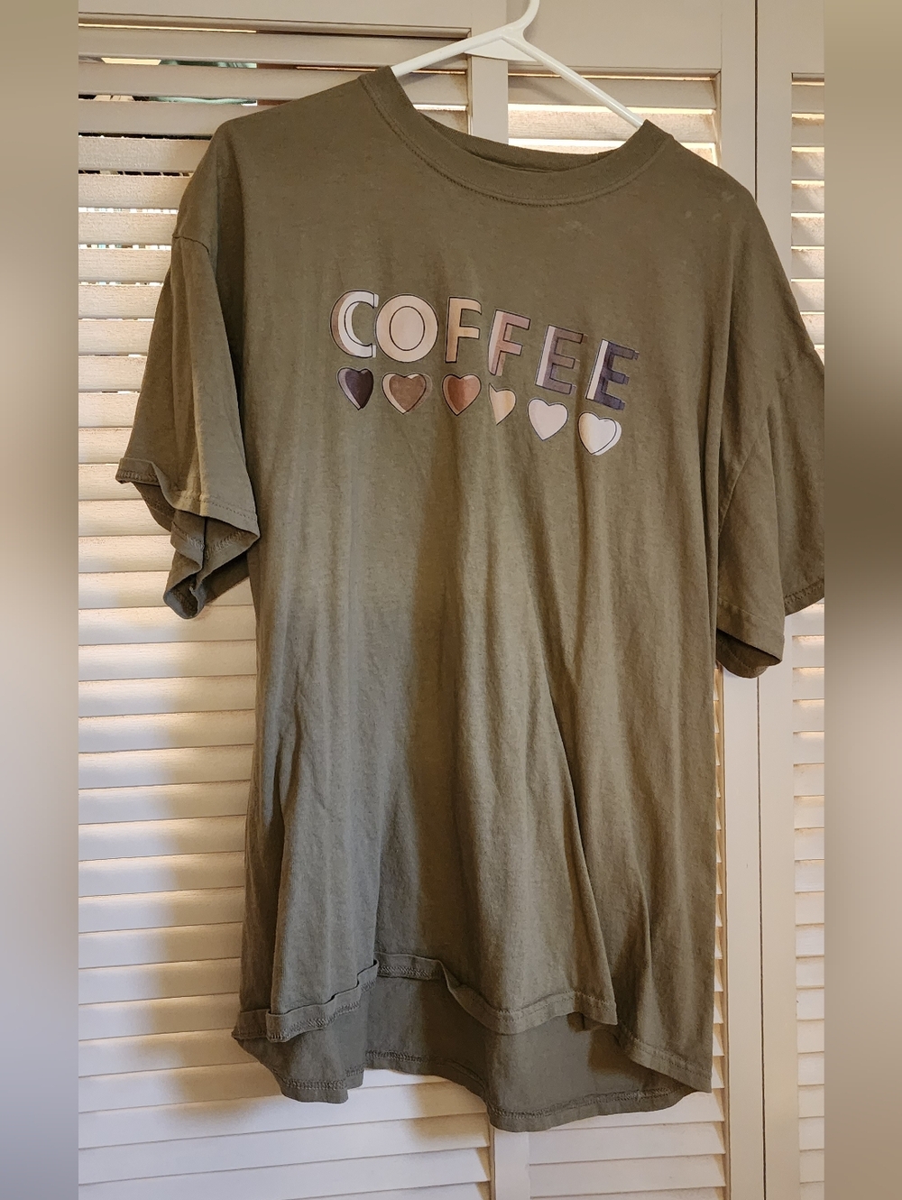 Coffee Graphic Men's T-Shirt in Olive Green